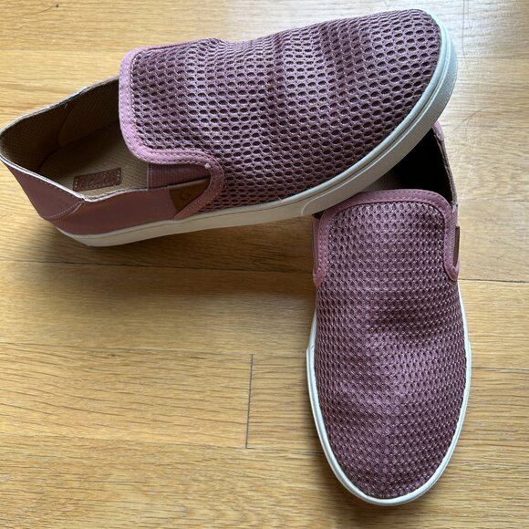 OLUKAI Pehuea Slip On Comfort Beach Shoes Sneaker Pink Sz 9 - Picture 2 of 6